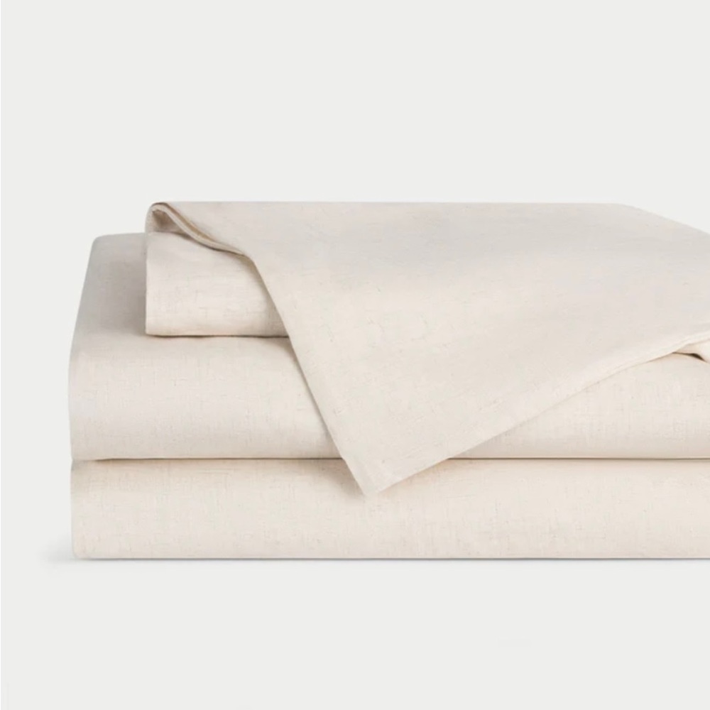 NWT Cozy Earth Linen/Bamboo Queen Sheet Set